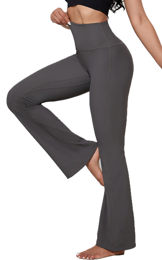 High-Rise Ribbed Flared Leggings 32"